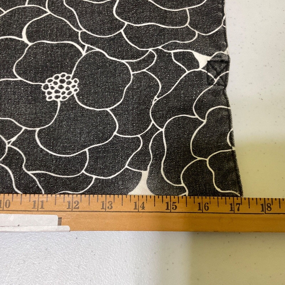 Distressed Faded‎ Black/White Floral Tote Bag With Attached Head Scarf. - Picture 11 of 14